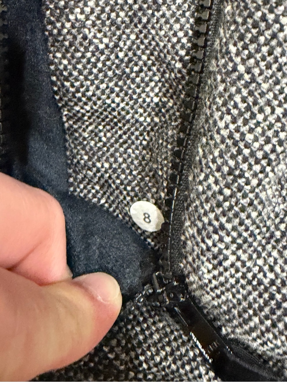 ✨‎ Lululemon Audrey Tweed Bomber Jacket Gray Tweed Zip Front Size 8 - Picture 4 of 13